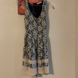 Black and creme cocktail dress